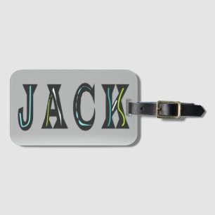 Étiquette À Bagage Un Homme Nommé Jack Est De Retour