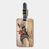 Étiquette À Bagage Un Interprète De Cirque À Cheval De Voûte (Devant Vertical)