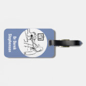 Étiquette À Bagage Un joli médecin joue avec le stéthoscope (Dos horizontal)
