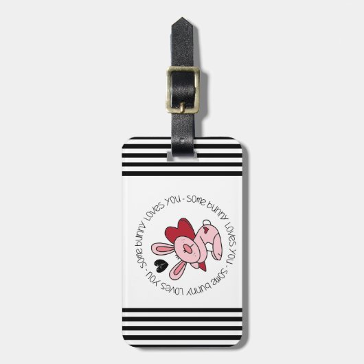 Étiquette À Bagage Un Lapin T'Aime (Devant Vertical)