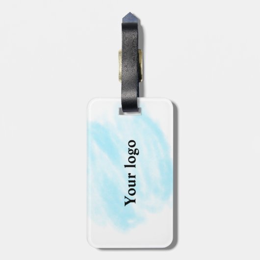 Étiquette À Bagage Un logo personnalisé simple et élégant ici compagn (Dos Vertical)