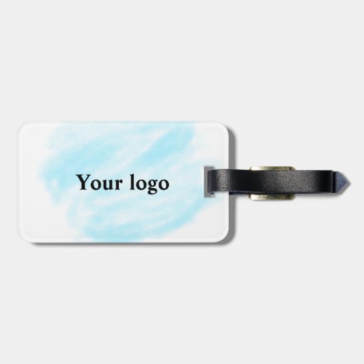 Étiquette À Bagage Un logo personnalisé simple et élégant ici compagn (Dos horizontal)