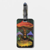 Étiquette À Bagage Un monde de champignons (Dos Vertical)