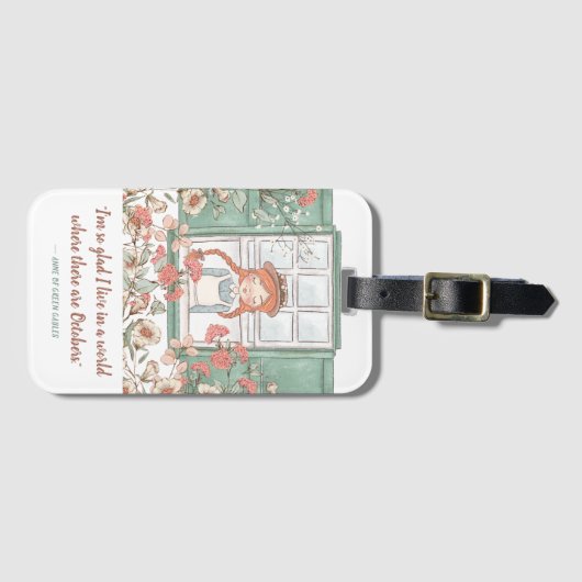 Étiquette À Bagage Un monde où il y a des octobre (Devant Horizontal)