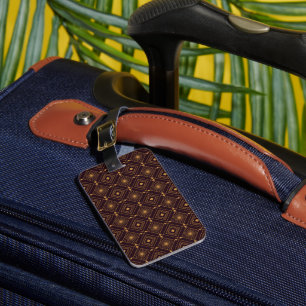 Étiquette À Bagage Un motif géométrique avec des formes de diamant do