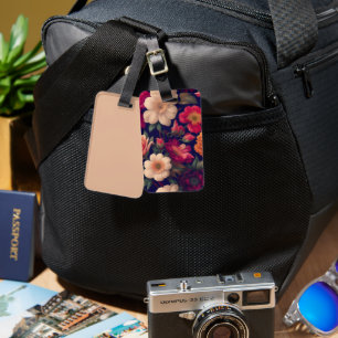 Étiquette À Bagage Un papier peint avec un motif floral