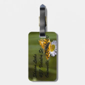 Étiquette À Bagage Un papillon sur une fleur (Dos Vertical)