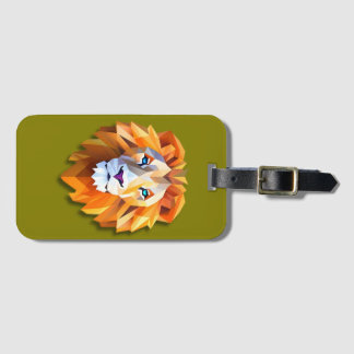 Étiquette À Bagage Un porte-bagages LION GÉOMÉTRIQUE