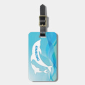 Étiquette À Bagage Un saut de dauphin dans l'océan Personnalisé (Devant Vertical)