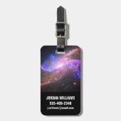 Étiquette À Bagage Un Spectacle De Lumière Galactique En Galaxie Spir (Devant Vertical)