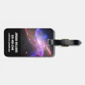 Étiquette À Bagage Un Spectacle De Lumière Galactique En Galaxie Spir (Dos horizontal)