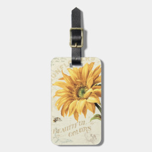 Étiquette À Bagage Un tournesol en pleine floraison