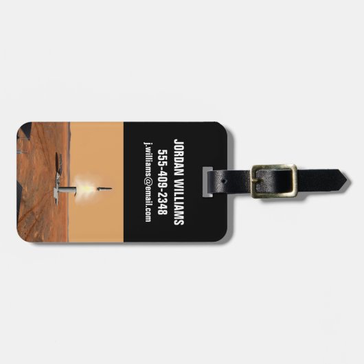 Étiquette À Bagage Un Véhicule Ascent Quittant Mars. 2 (Devant horizontal)