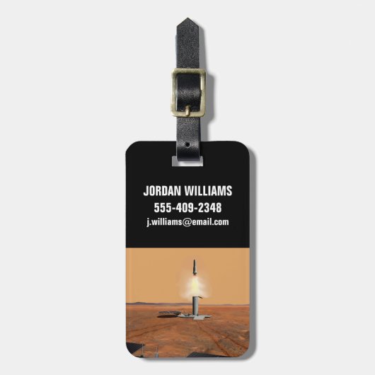 Étiquette À Bagage Un Véhicule Ascent Quittant Mars. 2 (Devant Vertical)
