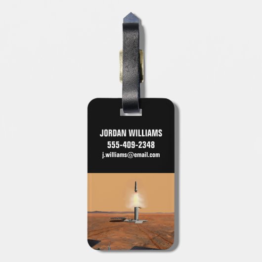 Étiquette À Bagage Un Véhicule Ascent Quittant Mars. 2 (Dos Vertical)