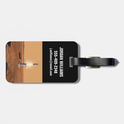 Étiquette À Bagage Un Véhicule Ascent Quittant Mars. 2 (Dos horizontal)