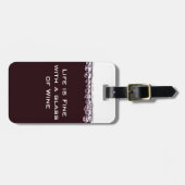 Étiquette À Bagage Un verre de vin rouge (Devant horizontal)