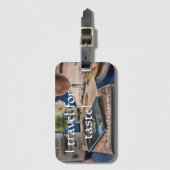 Étiquette À Bagage Un voyage pour l'étiquette de bagage de goût (Devant Vertical)
