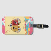 Étiquette À Bagage Unapologetic Personalized Feminine Photo Collage (Devant Horizontal)