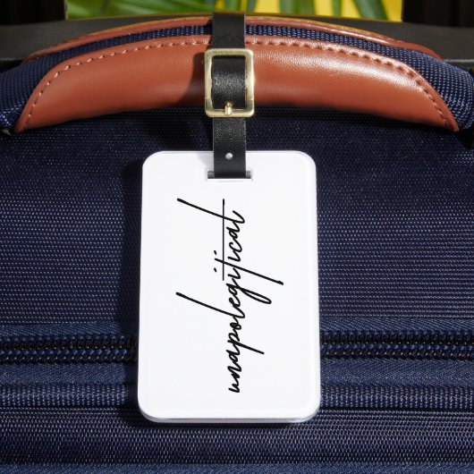 Étiquette À Bagage Unapologtical - Voyager avec audace (Insitu Rectoal 2)