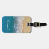 Étiquette À Bagage Une avec la plage (Devant horizontal)