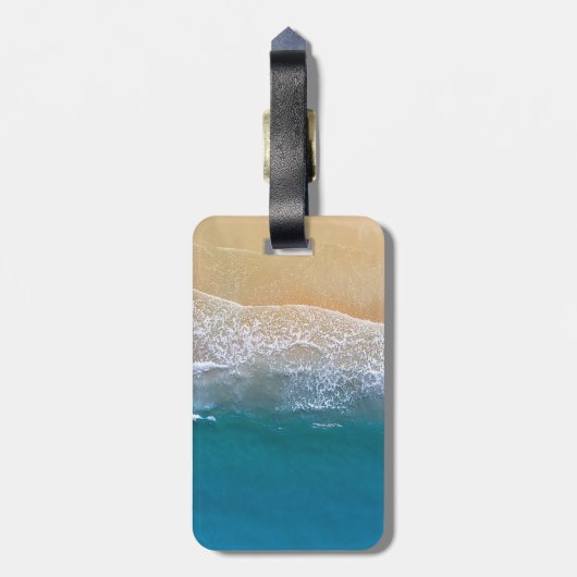 Étiquette À Bagage Une avec la plage (Dos Vertical)