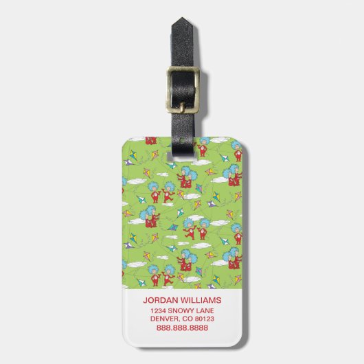 Étiquette À Bagage Une chose deux Motif de cerfs-volants (Devant Vertical)