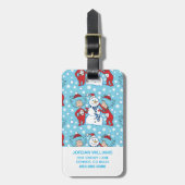 Étiquette À Bagage Une chose deux Motif de neige (Devant Vertical)