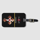 Étiquette À Bagage Une croix d'unité de feuille d'érable (Devant Horizontal)