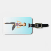 Étiquette À Bagage Une Femme De Yoga Dans Un Pot D'Arbre (Devant horizontal)