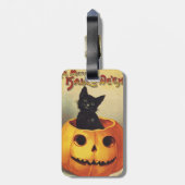 Étiquette À Bagage Une joyeuse Halloween par Ellen Clapsaddle, Chat V (Dos Vertical)