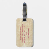 Étiquette À Bagage Une nuit dans l'étiquette de bagage de Paris (Dos Vertical)
