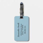 Étiquette À Bagage Une paire de mignons petits Fox sur bleu (Dos Vertical)