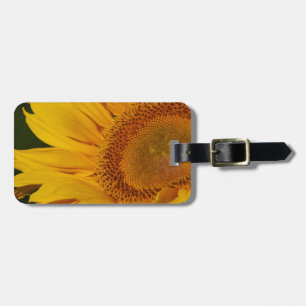 Étiquette À Bagage Une photo de clôture de tournesol