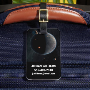 Étiquette À Bagage Une Planète Comme La Terre Riche En Carbone Et Sèc