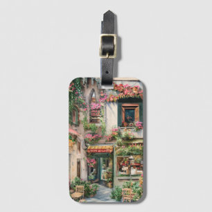 Étiquette À Bagage Une scène de rue italienne Ephemera Design Series