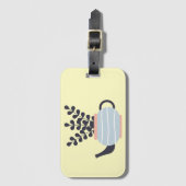 Étiquette À Bagage Une théière moderne simple au pastel plante (Devant Vertical)