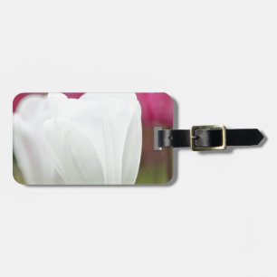 Étiquette À Bagage Une tulipe blanche