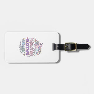 Étiquette À Bagage Unicorn Mixtape Magie Autocollant et Chemise Adora