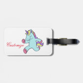 Étiquette À Bagage Unicorne Bleue Courant Thunder_Cove (Dos horizontal)