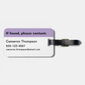 Étiquette À Bagage Unicorne crâne et os croisés (Dos horizontal)