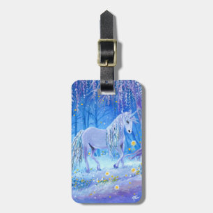 Étiquette À Bagage Unicorne dans les bois