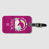 Étiquette À Bagage Unicorne drôle dire magique AF (Devant Horizontal)