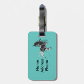 Étiquette À Bagage Unicorne numérique (Dos Vertical)