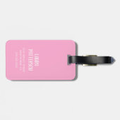 Étiquette À Bagage Unicorne personnalisée | Magic Girly Pink (Dos horizontal)