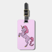 Étiquette À Bagage Unicorne rose et pourpre (Devant Vertical)