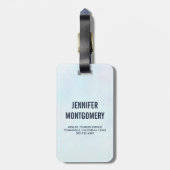 Étiquette À Bagage Unicorne rose mignonne avec ailes (Dos Vertical)