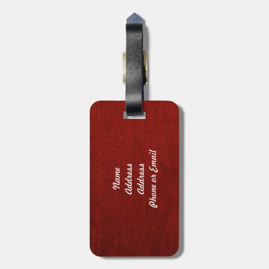 Étiquette À Bagage Union Jack chic rustique (Dos Vertical)