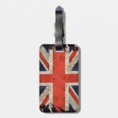 Étiquette À Bagage Union Jack déchiqueté âgé (Dos Vertical)