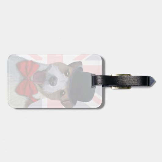 Étiquette À Bagage Union Jack Jack Russell (Dos horizontal)